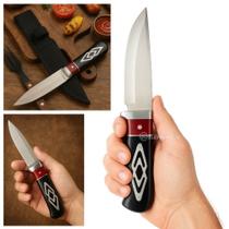 Faca Camping Trilha e Pesca Aço Inox Resistente com Bainha Protetora SLKA38 Faca Camping Trilha e Pesca Aço Inox Resistente com Bainha Protetora SLKA38