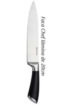 Faca Chef cozinha churrasco profissional picanheira preta fulfi25579