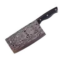 Faca Chef Proficion Aço Inox Forjado Grav Damasco Corta Osso