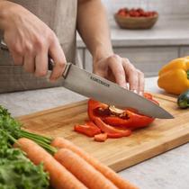 Faca Chef Profissional 33cm Aço Inox Lâmina Longa Corte Preciso Carne Legumes Gourmet