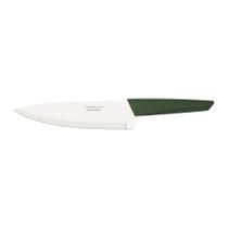 Faca Chef Tramontina LYF com Lâmina em Aço Inox e Cabo de Polipropileno PCR Verde Natureza 7"