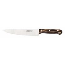 Faca Chef Tramontina Polywood Com Lâmina Em Aço Inox E Cabo De Madeira Castanho 8" Tramontina Faca Chef Tramontina Polywood Com Lâmina Em Aço Inox E Cabo De Madeira Castanho 8" Tramontina