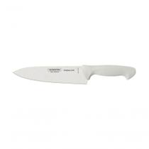 Faca Chef Tramontina Premium Com Lâmina Em Aço Inox E Cabo De Polipropileno Branco 8" Faca Chef Tramontina Premium Com Lâmina Em Aço Inox E Cabo De Polipropileno Branco 8"
