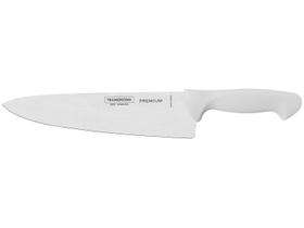 Faca Chef Tramontina Premium Lâmina Aço Inox Cabo Polipropileno Branco 10" Faca Chef Tramontina Premium Lâmina Aço Inox Cabo Polipropileno Branco 10"
