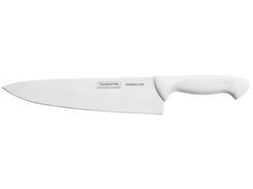 Faca chef10 premium branco lamina de aco inox e cabo de polipropileno tramontina