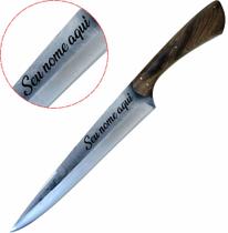 Faca Churrasco Artesanal Carbono 9pol Personalizada C/ Nome