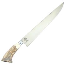 Faca Churrasco Artesanal Estreita Cabo Chifre de Cervo Faca Churrasco Artesanal Estreita Cabo Chifre de Cervo