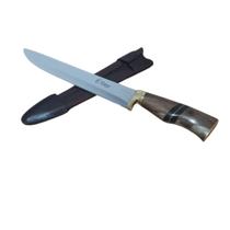 Faca Churrasco Cabo Em Resina E Madeira 8 Pol Elmo