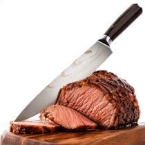 Faca Churrasco Carne 8 Pol Chef Premium Açougueiro C/ Bainha