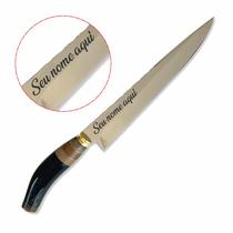 Faca Churrasco Chifre Invertido 8p Personalizada Nome +Caixa Faca Churrasco Chifre Invertido 8p Personalizada Nome +Caixa
