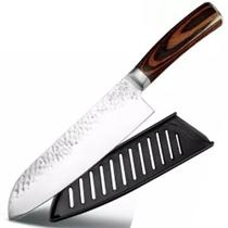 Faca Churrasco Cozinha Profissional Aço Inox Com Bainha