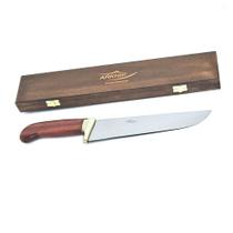 Faca Churrasco e Cozinha Arkhip Butcher Baby 8'' Polida Cabo Madeira Caixa