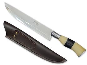 Faca Churrasco Elmo Inox Cabo Resina Tipo Osso e Chifre 9 Pol Faca Churrasco Elmo Inox Cabo Resina Tipo Osso e Chifre 9 Pol
