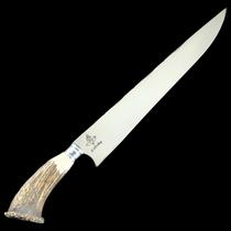 Faca Churrasco Estreita Cabo Chifre de Cervo Faca Churrasco Estreita Cabo Chifre de Cervo