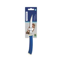Faca Churrasco Felice Inox Fio Serrilhado Cabo Azul 5" Faca Churrasco Felice Inox Fio Serrilhado Cabo Azul 5"