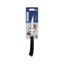 Faca Churrasco Felice Inox Fio Serrilhado Cabo Preto 5"