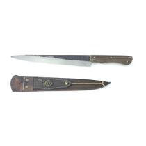 Faca Churrasco Gaúcha 2008CMR 8'' Carbono Rústica Full Tang Madeira
