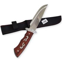 Faca Churrasco profissional acabamento personalisado aço inox lamina grossa