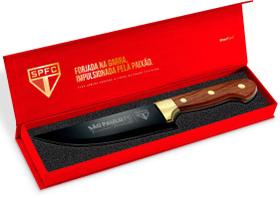 Faca Churrasco Steel Gold Times Futebol sortidas Brasfoot Cor:São Paulo