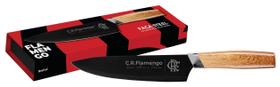 Faca Churrasco Steel Premium Color Times de Futebol Brasfoot Cor:Flamengo