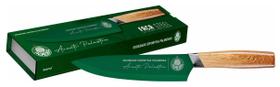 Faca Churrasco Steel Premium Color Times de Futebol Brasfoot Cor:Palmeiras