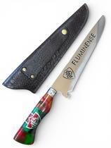 Faca Churrasco Time Torcedor Fluminense Artesanal c/ Bainha