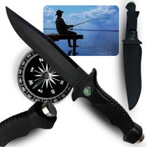 Faca com Bainha e Bússola para Caça e Camping