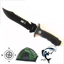 Faca Com Bussola Ideal Pescador Corta Limpa Peixe Churrasco Com Bainha