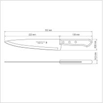 Faca Cozinha 9” Escura em Aço Carbono Tramontina Faca Cozinha 9” Escura em Aço Carbono Tramontina