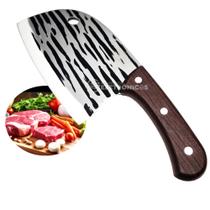 Faca Cozinha Cutelo Chef Afiada, Cortar Carne Açougueiro Robusta E Durável SLKAF49 - Luatek