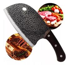 Faca Cutelo 25cm Corta Peixe Churrasco Legumes Carne Cozinha Sem Bainha SLKAF49