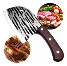 Faca Cutelo de Carne Corta Osso Profissional Açougueiro Churrasco Cozinha SLKAF49