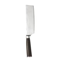 Faca cutelo inox damascus cabo madeira 30,5 mimo style