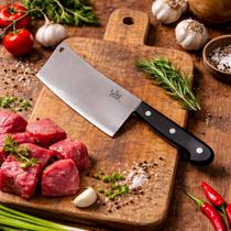 Faca cutelo machadinha para churrasco aço inox profissional