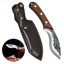 Faca Cutelo Profissional Full Tang Ideal Para Corte de Ossos Lâmina em Aço e Cabo de Madeira SLKAF77 Faca Cutelo Profissional Full Tang Ideal Para Corte de Ossos Lâmina em Aço e Cabo de Madeira SLKAF77