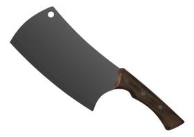 Faca Cutelo Tramontina Aço Inox Black Churrasco Cabo Madeira