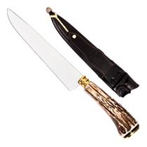 Faca De Aço Inox 9 Polegadas Estilo Solingen Com Cabo Fibra De Cervo Faca Gaúcha Artesanal Para Churrasco Cozinha Chef Profissional Com Bainha Faca De Aço Inox 9 Polegadas Estilo Solingen Com Cabo Fibra De Cervo Faca Gaúcha Artesanal Para Churrasco Cozinha Chef Profissional Com Bainha