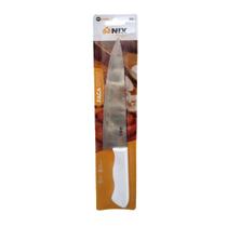 Faca de Aço Inox Com Cabo Branco 20cm NX086 NIX HOUSE Faca de Aço Inox Com Cabo Branco 20cm NX086 NIX HOUSE
