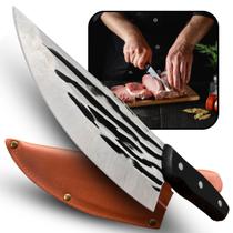 Faca de Aço Rústica Artesanal para Uso Geral