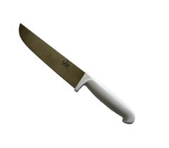 Faca De Açougue 8 Polegadas Em Aço Inox E Cabo Branco Reforçado Ideal Para Carnes E Legumes