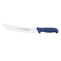 Faca de Açougueiro Mundial 10" em Aço Inox Curvada Larga Cabo Azul Profissional (5517-10)