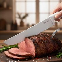 Faca de Açougueiro Profissional 8" em Inox Corte Preciso e Higiene Total Faca de Açougueiro Profissional 8" em Inox Corte Preciso e Higiene Total