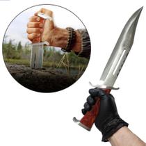 Faca de Caça 18" Lâmina Full Tang para Sobrevivência com Cabo em Madeira SLKYX02