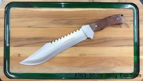 Faca De Caça Pesca Churrasco 38cm Luxo Fulltang Inox A163