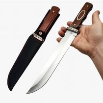 Faca de Caçador com Lâmina Inox Afiada e Cabo de Madeira para Aventuras DD1 Faca de Caçador com Lâmina Inox Afiada e Cabo de Madeira para Aventuras DD1