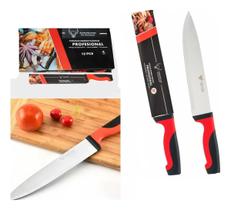 Faca de Carne Corneta Premium 9 Inox Churrasco Profissional Vermelha Faca de Carne Corneta Premium 9 Inox Churrasco Profissional Vermelha