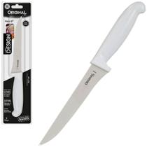 Faca De Carne/peixeira Inox 6" Cabo Plastico Branco Design Original