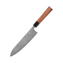 Faca De Chef De 8 Polegadas Super Afiada Em Aço Damasco Japonês Com 67 Camadas De Aço Carbono E Cabo