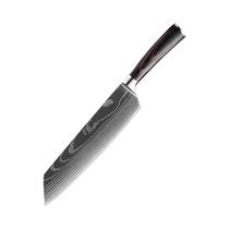 Faca De Chef Em Aço Damasco Profissional Com Corte a Laser Para Carne, Frutas, Peixe, Pão E