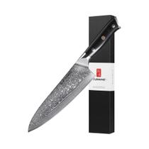 Faca De Chef Profissional De 8 Polegadas TURWHO Em Aço Damasco Japonês De 67 Camadas, Faca De Faca De Chef Profissional De 8 Polegadas TURWHO Em Aço Damasco Japonês De 67 Camadas, Faca De